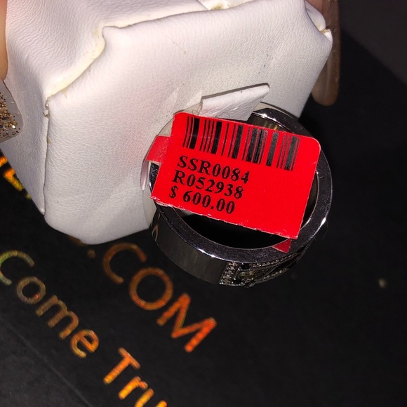 Real diamond men ring wedding band stylish custom made ring not CZ best gift - Picture 5 of 7